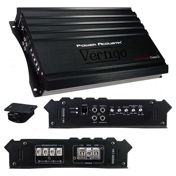 Power Acoustik Power Acoustik VA16000D Vertigo Series Monoblock Amplifier 6000W Max VA16000D